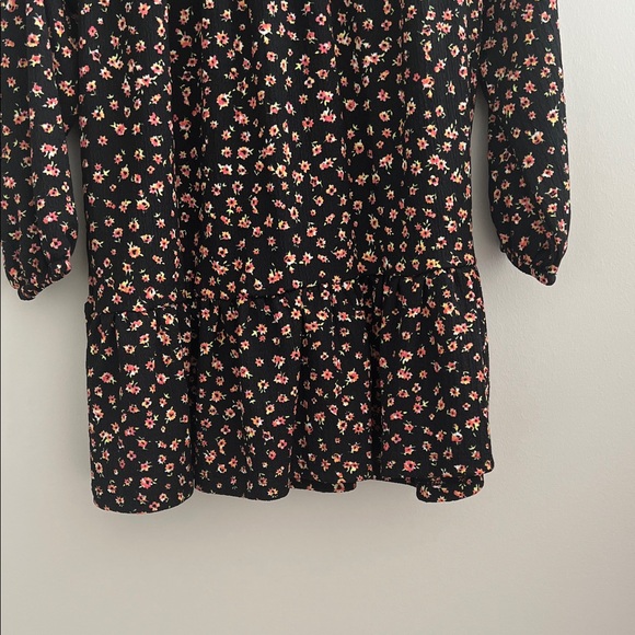 Zara Black and Pink Floral Kids Dress - Picture 7 of 8